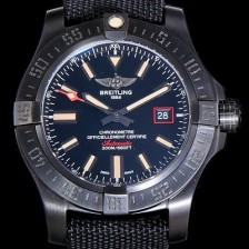 SA급 브라이틀링남성용 어벤져 블랙벌드 44MM DLCTI 오토매틱 블랙다이얼 BRE87407 xx
