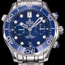 SA급 오메가남성용 씨마스터 다이버 300M 마스터 크로노그래프 44mm 블루다이얼 OMG56352 xx