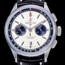 SA급 브라이틀링남성용 프리미에르 01 크로노그래프 오토매틱 42mm 화이트다이얼 BRE94925 xx