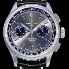 SA급 브라이틀링남성용 프리미에르 01 크로노그래프 오토매틱 42mm 그레이다이얼 BRE84593 xx