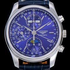SA급 론진남성용 마스터 콜랙션 오토매틱 40mm 문페이즈 블루다이얼 LAN33765 xx