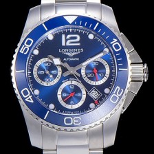 SA급 론진남성용 하이드로콘퀘스트 다이버워치 43mm 크로노그래프 기능 블루다이얼 LAN25838 xx
