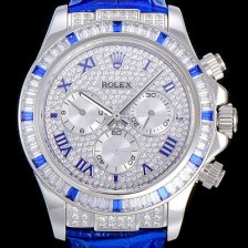 SA급 로렉스 코스모그래프 데이토나 다이아몬드 화이트 다이얼 블루 로마숫자인덱스 오이스터 브레이슬릿 7750-2 오토매틱 무브먼트 ROL20024 xx