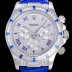 SA급 로렉스 코스모그래프 데이토나 다이아몬드 화이트 다이얼 블루 로마숫자인덱스 오이스터 브레이슬릿 7750-2 오토매틱 무브먼트 ROL20024 xx