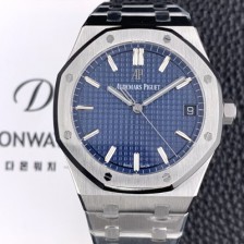 SA급 오데마피게 로얄오크 하이엔드 15500ST.OO.1220ST.01 최신형 Cal.4302 셀프와인딩 무브먼트 41MM 그랜드 파피스리 패턴 블루 다이얼 AUD37874 xx