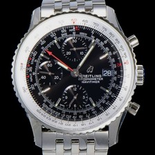 SA급 브라이틀링 남성용 네비타이머 크로노그래프 오토매틱 A7750-2 41미리 메탈시계 블랙다이얼 BRE75631 xx