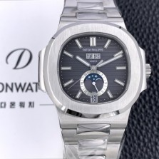 SA급 파텍필립 남성용 노틸러스 5726/1A-001 오토매틱 Cal.324 타입 40미리 문페이즈 메탈줄/밴드 블랙 다이얼 PAT75411 xx