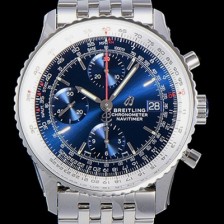 SA급 브라이틀링 남성용 네비타이머 크로노그래프 오토매틱 A7750-2 41미리 메탈시계 블루다이얼 BRE75632 xx