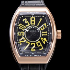 SA급 프랭크뮬러 남성용 뱅가드 오토매틱 CZ02타입 44미리 18K로즈골드 가죽줄/스트랩 블랙다이얼 FRA73874 xx