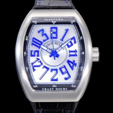 SA급 프랭크뮬러 남성용 뱅가드 오토매틱 CZ02타입 44미리 가죽줄/스트랩 화이트다이얼 실버다이얼 FRA73713 xx