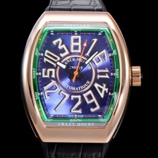 SA급 프랭크뮬러 남성용 뱅가드 오토매틱 CZ02타입 44미리 18K로즈골드 가죽줄/스트랩 블루다이얼 FRA73795 xx