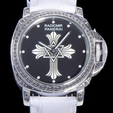 SA급 파네라이 남성용 라디오미르 ETA 6497-2 수동/기계식 무브먼트 44미리 가죽줄 블랙다이얼 PAN73333 xx