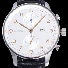 SA급 아이더블유씨 남성용 포르투기즈 IW371604 크로노그래프 오토매틱 Cal.69355 타입 41미리 가죽줄 화이트다이얼 IWC74395 xx