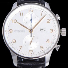 SA급 아이더블유씨 남성용 포르투기즈 IW371604 크로노그래프 오토매틱 Cal.69355 타입 41미리 가죽줄 화이트다이얼 IWC74395 xx