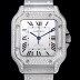 SA급 까르띠에 남성용 산토스 더 까르띠에 WJSA0006 오토매틱 ETA2892-2 보석시계 35.1미리 화이트다이얼 CAR11472 xx