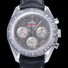 SA급 오메가 남성용 스피드마스터 크로노그래프 아폴로 15 40주년기념 수동형 42미리 가죽줄 블랙다이얼 OMG79586 xx