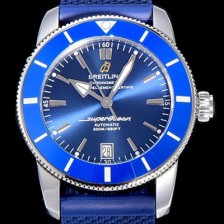 SA급 브라이틀링 남성용 슈퍼오션 해리티지 II 오토매틱 ETA2824-2 타입 42미리 세라믹베젤 러버/우레탄줄 블루다이얼 BRE75519 xx