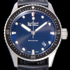 SA급 블랑팡 남성용 하이퀄리티 피프티 패덤스 오토매틱 칼리버 1315타입 43.6미리 미리바티스카프 리얼 세라믹 베젤 UP!! 다이버 워치 블랙다이얼 BLA77874 xx