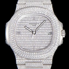 SA급 파텍필립 남성용 노틸러스 7021 최고급1:1 수제공정 보석/큐빅 셋팅 오토매틱 Cal.324 S C 타입 40미리 메탈 보석다이얼 PAT75339 xx