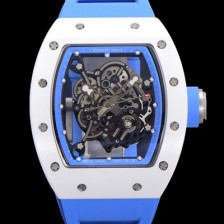 SA급 리차드밀레 남성용 RM055 세라믹 제질 수동형 무브먼트 50미리 러버밴드 스켈레톤 다이얼  RIC73939 xx