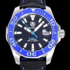 SA급 태그호이어 남성용 아쿠아레이서 300M 블루 세라믹 베젤 A2824-2 오토매틱 블랙 다이얼 TAG73942 xx