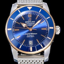 SA급 브라이틀링 남성용 슈퍼오션 해리티지II 오토매틱 A2824-2 타입 42미리 매탈줄 블루다이얼 BRE75464 xx