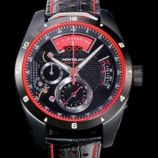 SA급 몽블랑 남성용 타임워커 쿼츠 VK타입 46.4미리 PVD 코팅 가죽줄 래더스트랩 블루다이얼 MON71174 xx