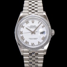SA급 로렉스 남성용 데이저스트 m126234 로마인덱스 36mm 오토매틱 Cal.3235 무브먼트 화이트 다이얼 rol5357 xx