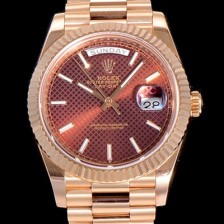 SA급 로렉스 남성용 데이데이트 오토매틱 로즈골드 올금 금장시계 이티애이 2836-2 40미리 브라운다이얼 3열 브레이슬릿 ROL79514 xx
