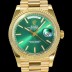 SA급 로렉스 남성용 데이데이트 오토매틱 옐루골드 올금 금장시계 이티애이 2836-2 40미리 그린다이얼 3열 브레이슬릿 ROL79495 xx