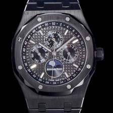 SA급 오데마피게 남성용 로얄오크 페퍼츄얼 41미리 블랙 PVD코팅 오토매틱 5134타입 매탈줄 문페이즈 블랙다이얼 AUD74434 xx