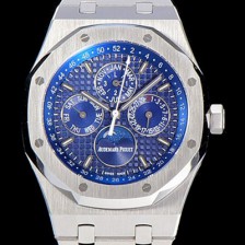 SA급 오데마피게 남성용 로얄오크 페퍼츄얼 41미리 오토매틱 5134타입 매탈줄 문페이즈 블루다이얼 AUD74435 xx