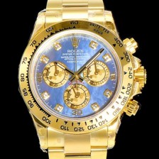SA급 로렉스 남성용 데이토나 코스모그래프 18K 옐루골드 40미리 오토매틱 4130 타입 블루다이얼 ROL79418 xx