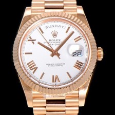 SA급 로렉스 남성용 데이데이트 오토매틱 로즈골드 올금 금장시계 이티애이 2836-2 40미리 화이트다이얼 3열 브레이슬릿 ROL79559 xx