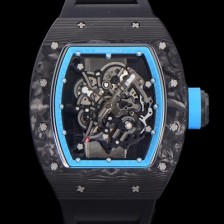 SA급 리차드밀레 남성용 RM055 NTPT 카본케이스 50미리 스켈레톤 다이얼 기계식 수동형 무브먼트 RIC73876 xx