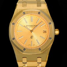 SA급 오데마피게 로얄오크 점보 엑트라-씬 오토매틱 Cal.2121 타입 39mm 남성용 18K옐루골드도금 골드다이얼 옐루다이얼 aud70815 xx