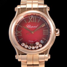 SA급 쇼파드 여성용 해피 스포츠 오토매틱 ETA2892-2 타입 36mm 래이디스/금장시계 18K로즈골드 올금 래드다이얼 cho40823 xx