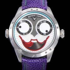 SA급 콘스탄틴 차이킨 남성용 조커 오토매틱 NH35타입 42mm 가죽줄 화이트 다이얼 kon15807 xx