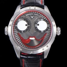 SA급 콘스탄틴 차이킨 남성용 조커 오토매틱 NH35타입 42mm 가죽줄 그레이 다이얼 kon49051 xx