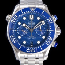 SA급 오메가 남성용 씨마스터 디버 300M 코엑시얼 크로노그래프 P. 9900타입 44mm 러버우레탄밴드 블루다이얼   omg98746 xx