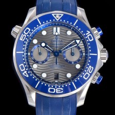 SA급 오메가 남성용 씨마스터 디버 300M 코엑시얼 크로노그래프 P. 9900타입 44mm 러버우레탄밴드 그레이다이얼   omg37845 xx