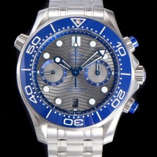 SA급 오메가 남성용 씨마스터 디버 300M 코엑시얼 크로노그래프 P. 9900타입 44mm 메탈줄 그레이다이얼   omg69502 xx