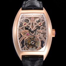 SA급 프랭크뮬러 남성용 그랜드 컴플리케이션 8889 TG SQT BR 수동기계식 투어빌론 55mm 가죽시계 금장시계 스켈래톤 다이얼 fra58624 xx