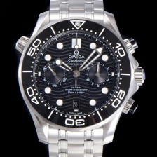 SA급 오메가 남성용 씨마스터 디버 300M 코엑시얼 크로노그래프 P. 9900타입 44mm 메탈줄 블랙다이얼   omg18072 xx