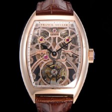 SA급 프랭크뮬러 남성용 그랜드 컴플리케이션 8889 TG SQT BR 수동기계식 투어빌론 55mm 가죽시계 금장시계 스켈래톤 다이얼 fra27106 xx