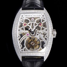 SA급 프랭크뮬러 남성용 그랜드 컴플리케이션 8889 TG SQT BR 수동기계식 투어빌론 55mm  보석/다이아 셋팅 가죽시계 스켈래톤 다이얼 fra36485 xx
