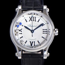 SA급 쇼파드 여성용 해피스포츠 다이아몬드 오토매틱 A2892-2 타입 30mm 가죽줄 화이트다이얼 cho15470 xx