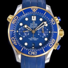 SA급 오메가 남성용 씨마스터 디버 300M 코엑시얼 크로노그래프 P. 9900타입 44mm 러버우레탄밴드 블루다이얼   omg24536 xx