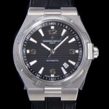 SA급 바쉐런 콘스탄틴 남성용 오버시즈 오토매틱 9015타입 42mm 가죽줄 블랙다이얼 vac76493 xx