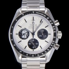SA급 오메가 남성용 스피더마스터 기념시리즈 실버 스누피 어워드 수동기계식 42mm 메탈줄 화이트다이얼   omg06213 xx